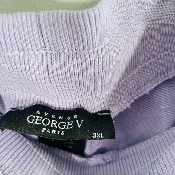 Avenue George V Purple Rhinestone Crystal Dripping Skull Drawstring Shorts 3X - Picture 8 of 10